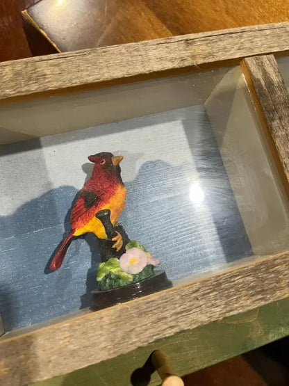 Bird Figurine Display Peg Board