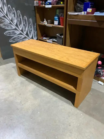 Shoe Bench with hinge lid Storage and Shelf