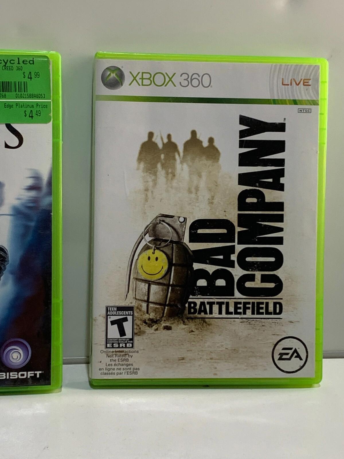 Lot of 2 Xbox 360 Games, Assassin's Creed & Battlefield Bad Company