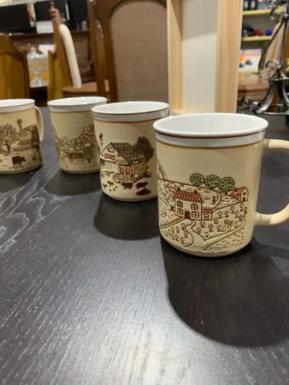 Ceramic Scene Mug - Set of 6