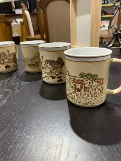 Ceramic Scene Mug - Set of 6