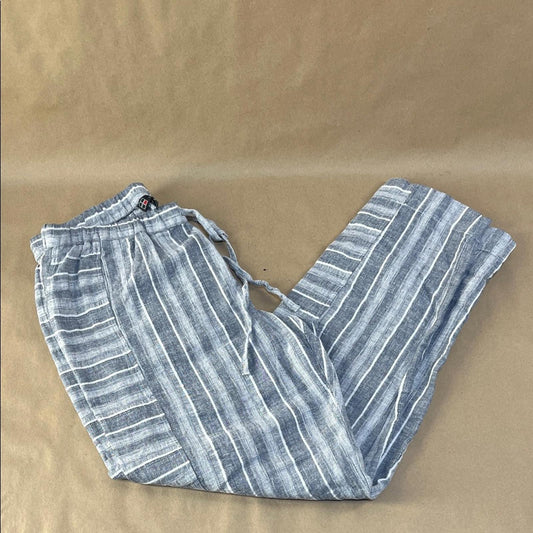 Carré Noir Women’s Grey Linen Pants (Size S)