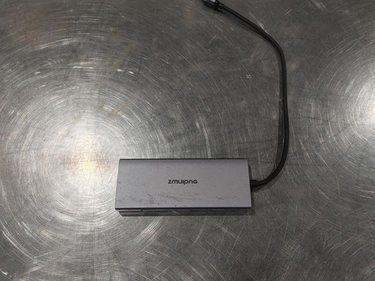 Good Condition Zmuipng USB-C Hub Model ZM193R HDMI USB3 USB-C Ethernet Silver