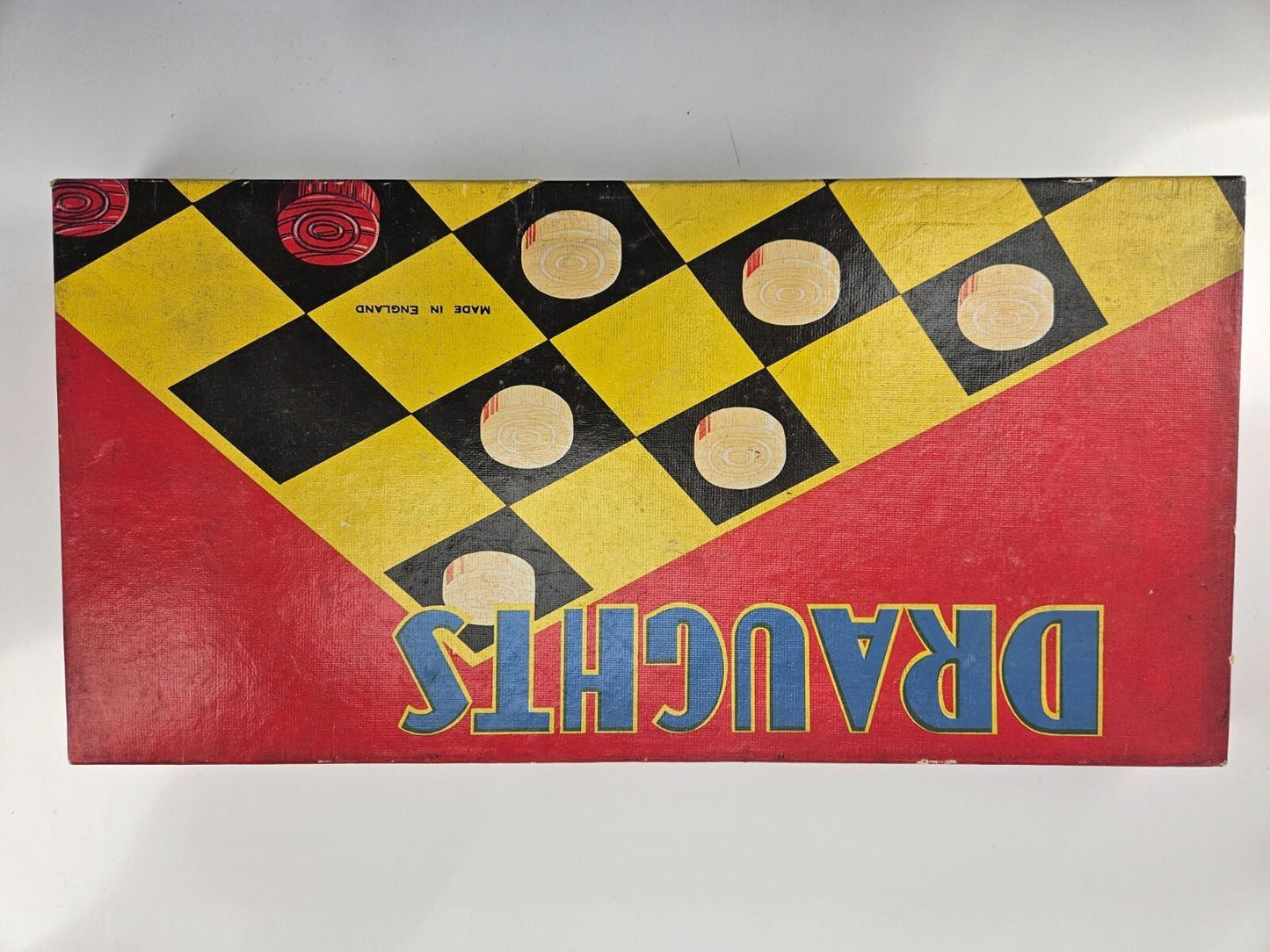 Vintage Draught Checkers Board Game - Made In England