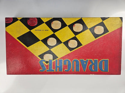 Vintage Draught Checkers Board Game - Made In England