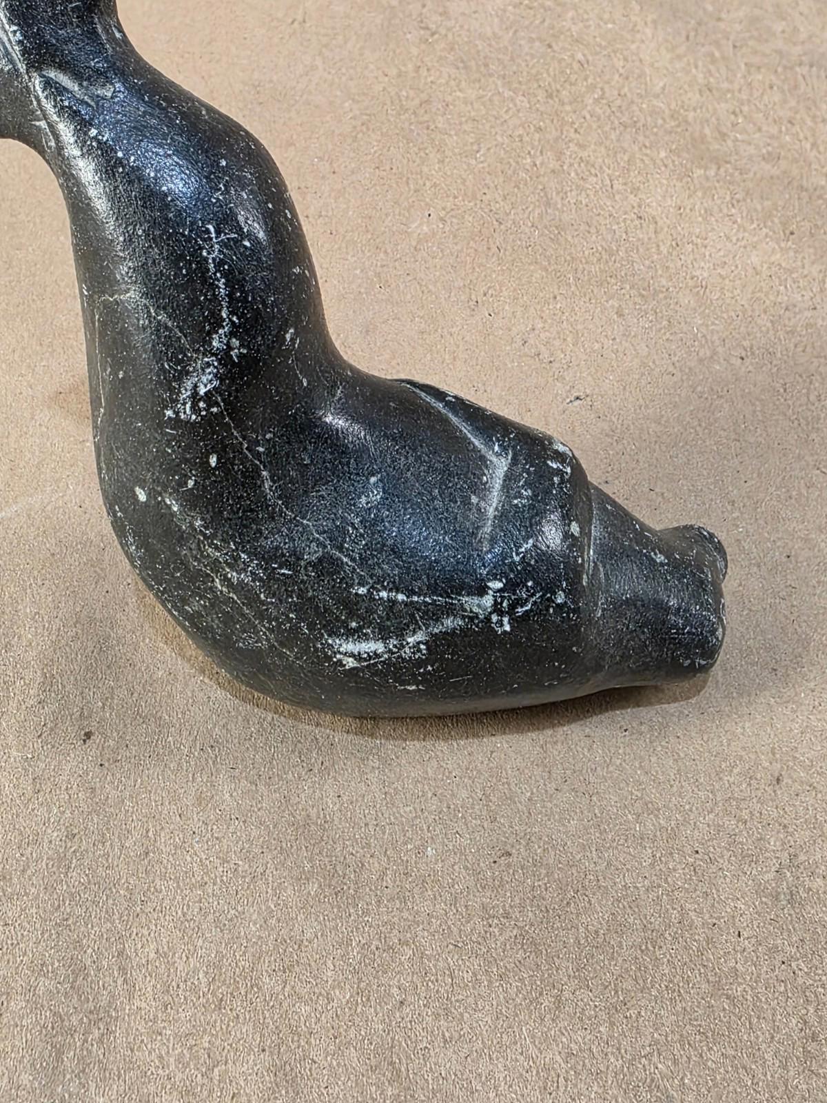 Vintage Inuit Art Eskimo hand carved Seal