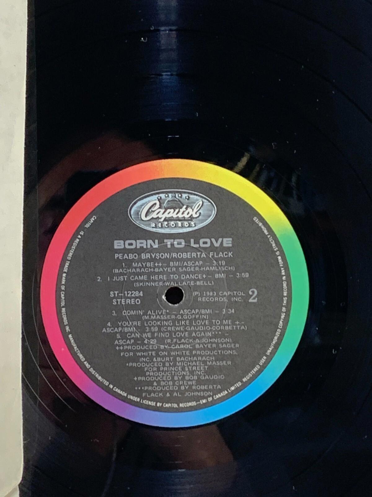 Peabo Bryson & Roberta Flack -Born To Love LP-33 Rpm vinyl LP Record Album