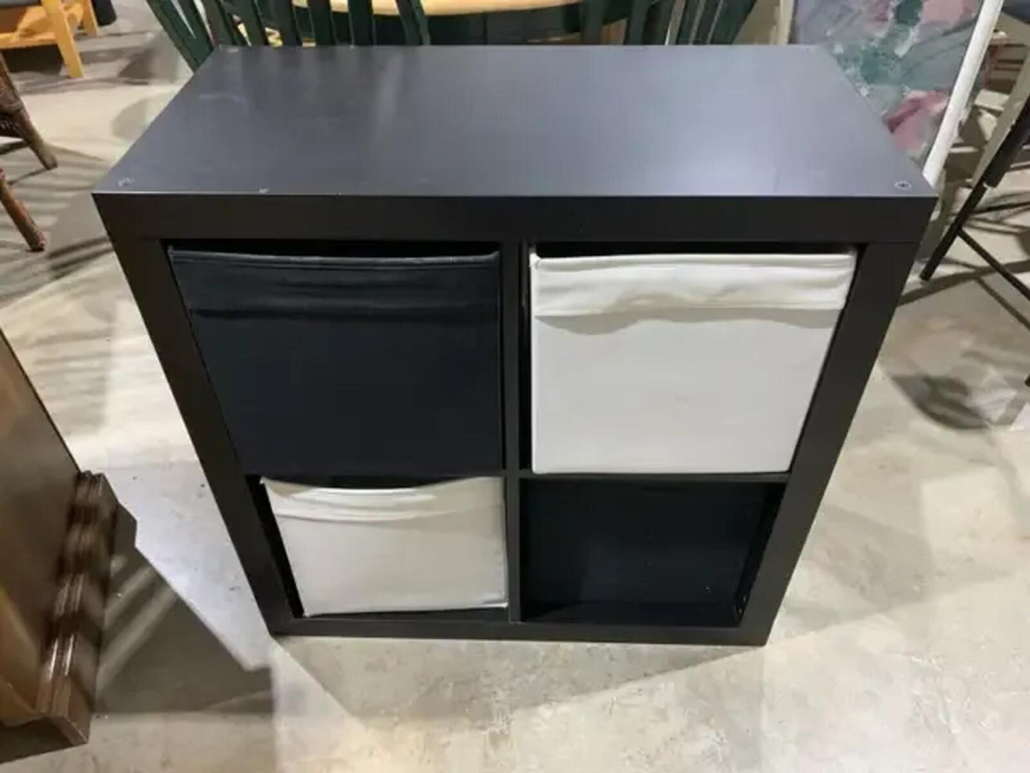 IKEA KALLAX 4x4 Shelving Unit with Inserts