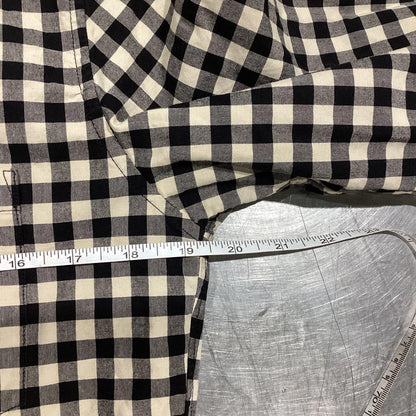 J.Crew Slim Fit Black & Cream Gingham Button-Down Shirt