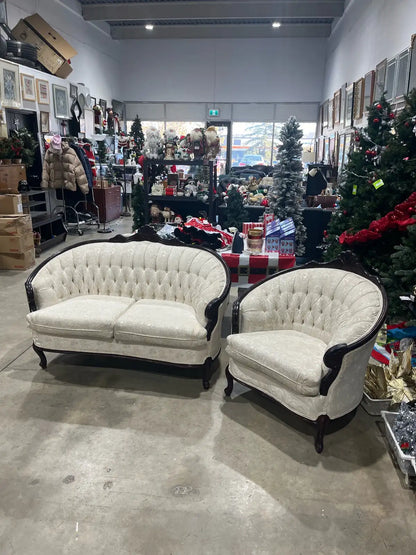 Vintage Loveseat and Chair