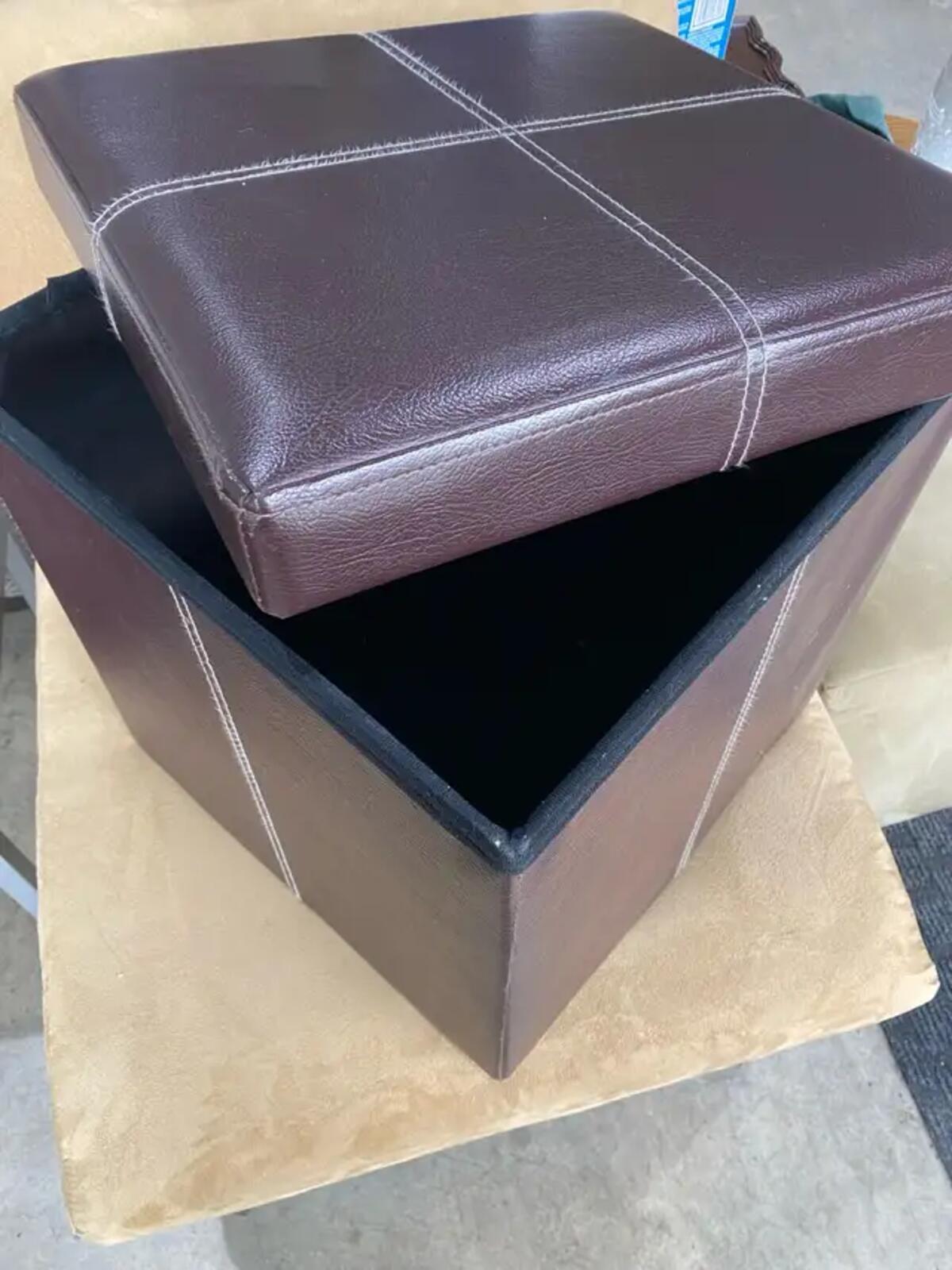 Brown Storage Ottoman