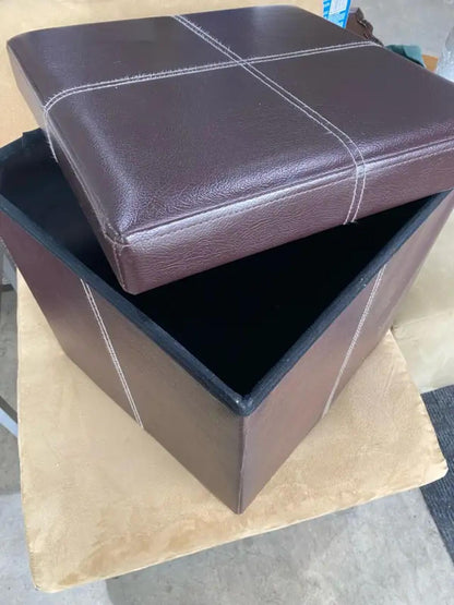Brown Storage Ottoman