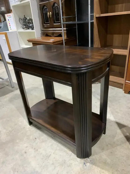 Sunburst Dark Wood End Tables - set of 2