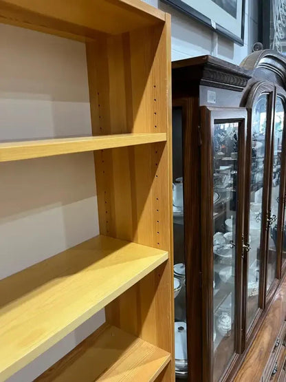 Pine Bookcase with bottom cabinet