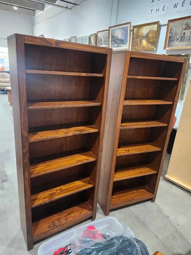 Erica 5-Shelf Mahogany Bookcase - 2 Available