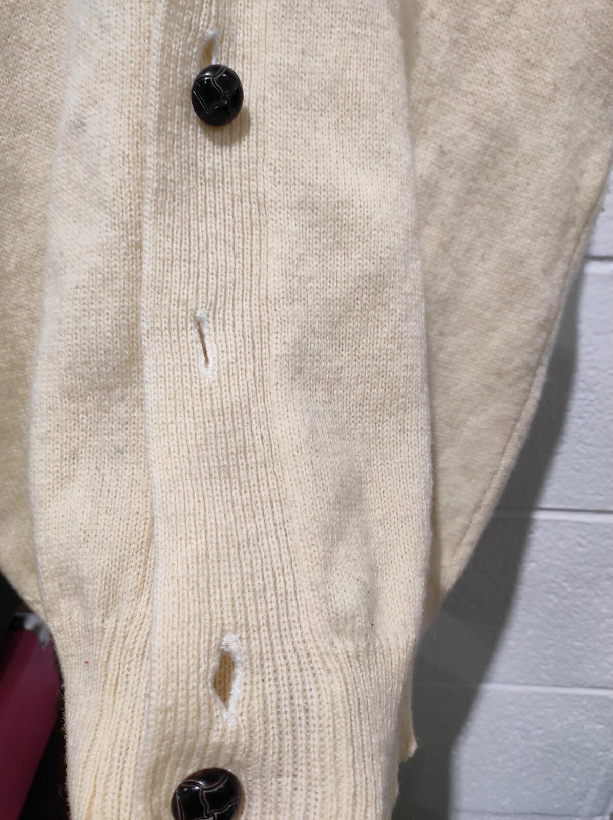 Gilet vintage CDC boutonné, taille moyenne, fabriqué en Corée, 100 % pure laine