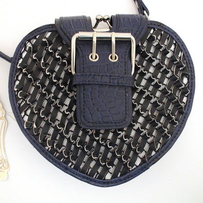 LYDC Ladies Heart Shaped Designer Purse Blue
