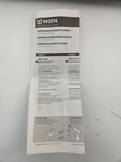 MOEN Handshower Slidebar Assembly