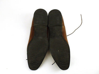 GOOD CONDITION Santoni Salem Oxford Brown Leather Shoes - 392055 2 D Size 10 US