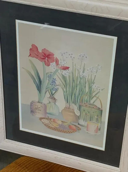 Vintage Framed Floral Print