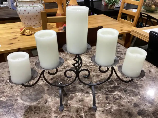 Flameless Candles with Candelabra