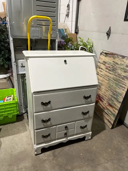 Vintage white Secretary Desk