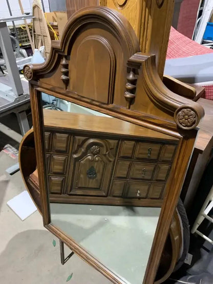 Wooden Dresser With Mirror