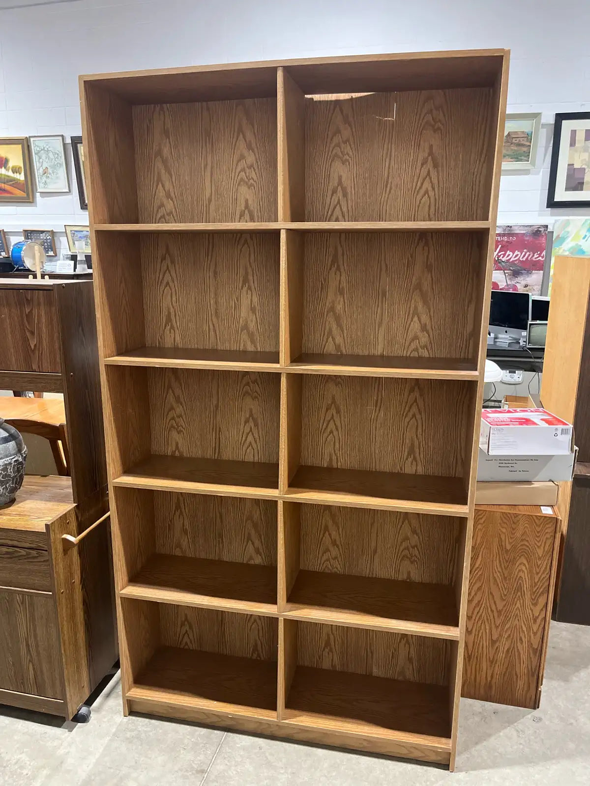 Big wooden bookshelf