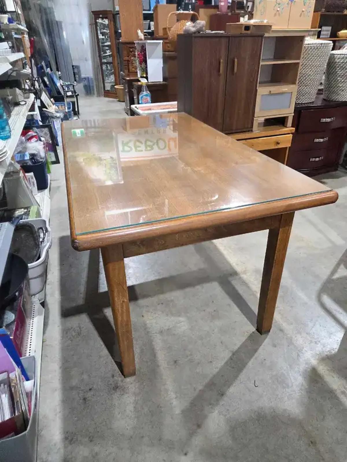 Glass Top Teak Dining Table - The Interior Hardwood co.