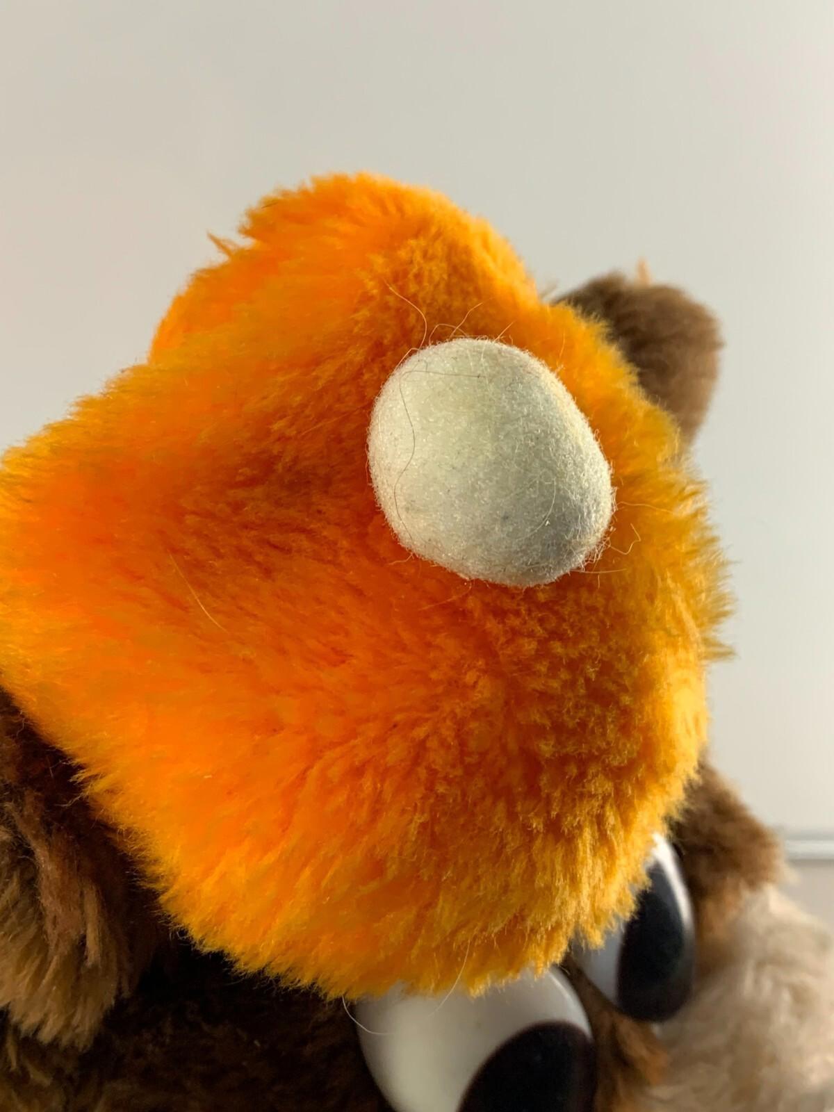 VINTAGE A & W Bear Plush toy Stuffed Animal Root Beer 1970's felt mouth
