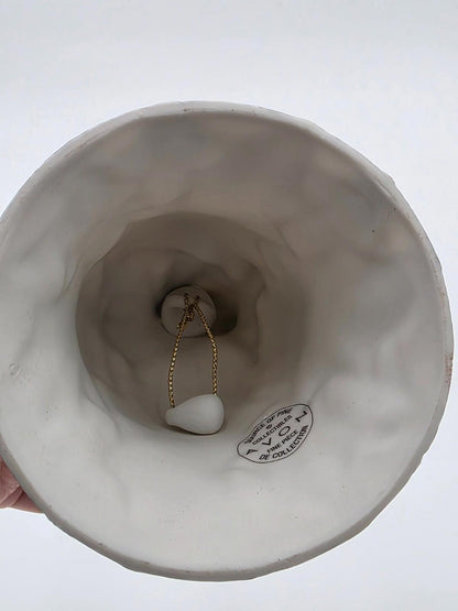 Vintage Avon Red Cardinal Porcelain Bell With Holly Leaf And Berries Collectible