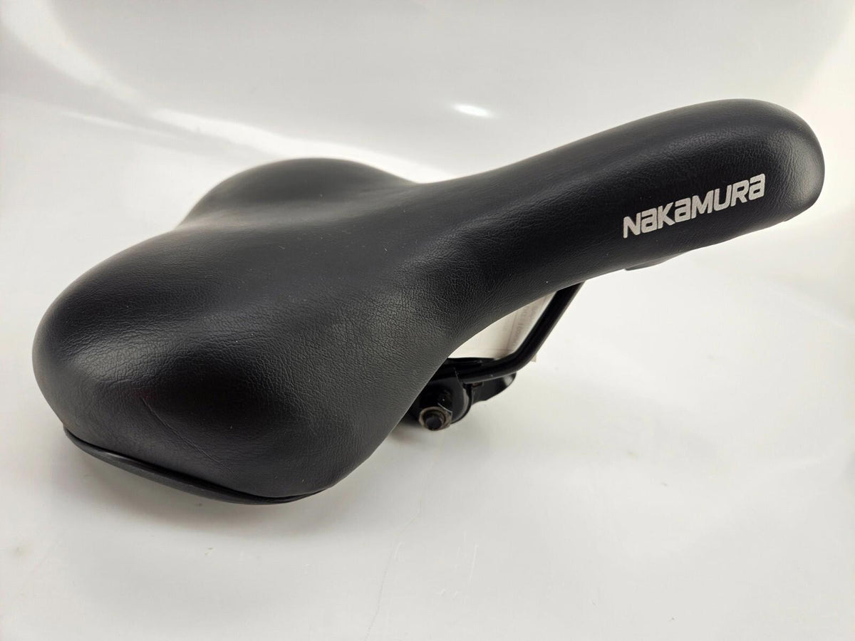 Selle de vélo en vinyle noir Nakamura QC-010570
