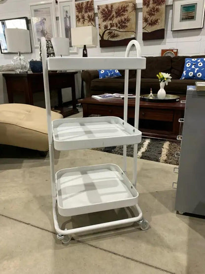 White IKEA Raskog 3 Tier Cart