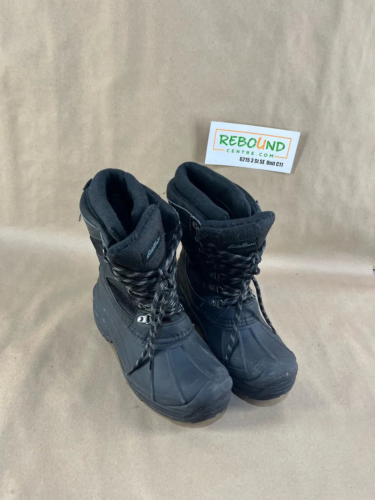 Eddie Bauer Men’s Black Snow Boots (Size 9)