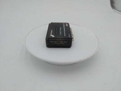 Excellent Condition Starview 2 Port Slim KVM Switch with Audio SV211KUSB Black