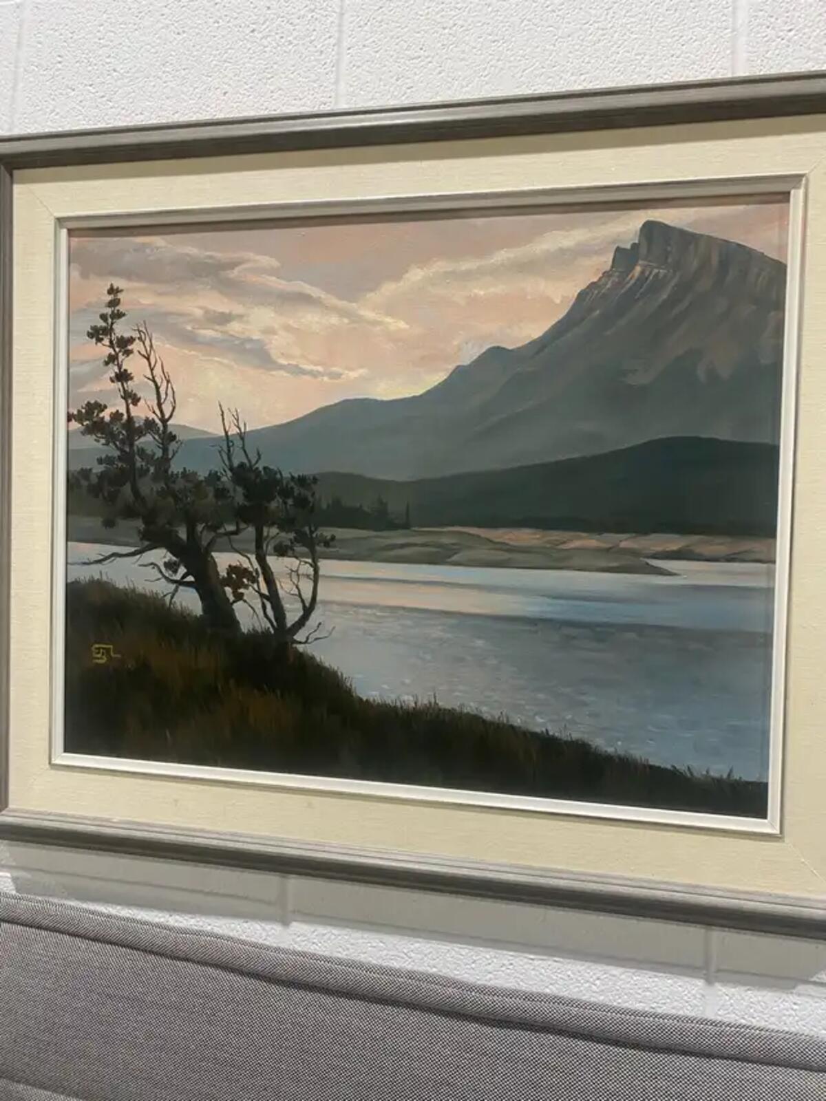 Vilma Ebl Painting of Mt Yamnuska