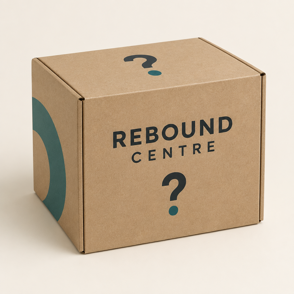 Illustrative Rebound Centre mystery box, angled view