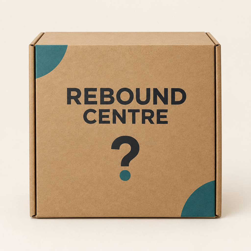 Illustrative Rebound Centre mystery box, front view