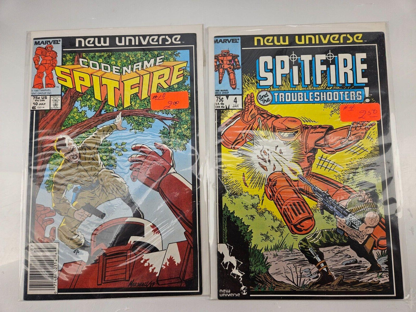 Shuriken #2 Fall 1985 & Marvel Spitfire Comics - Lot of 4 - Vintage Comic Collection