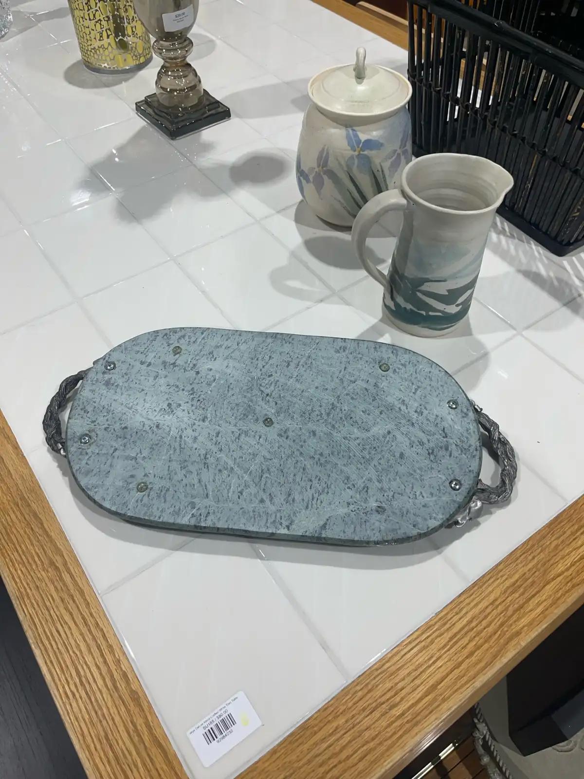 Green Marble Tray