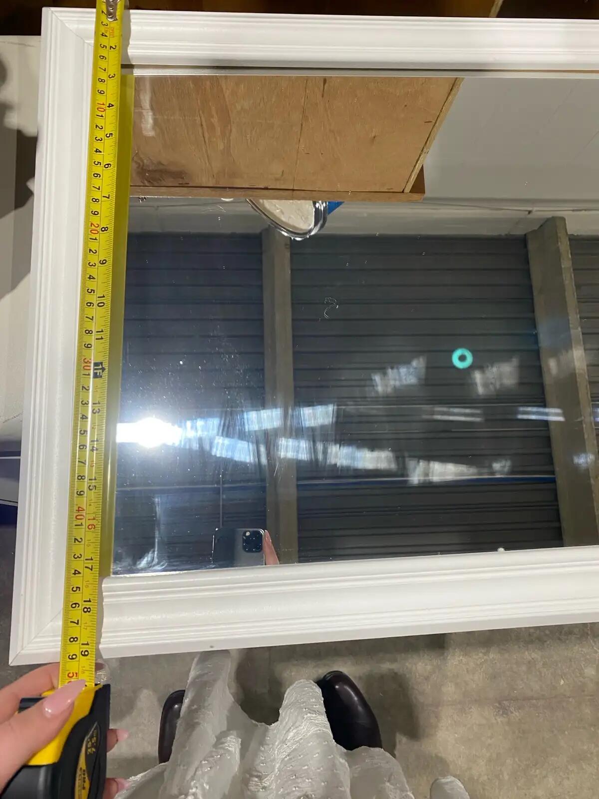 White Hanging Mirror
