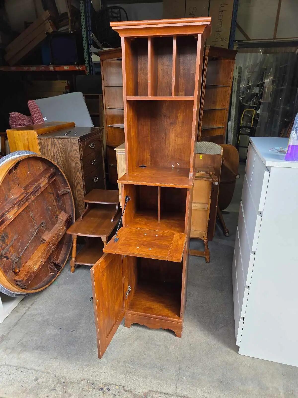 Tall Wood Hutch Cabinet