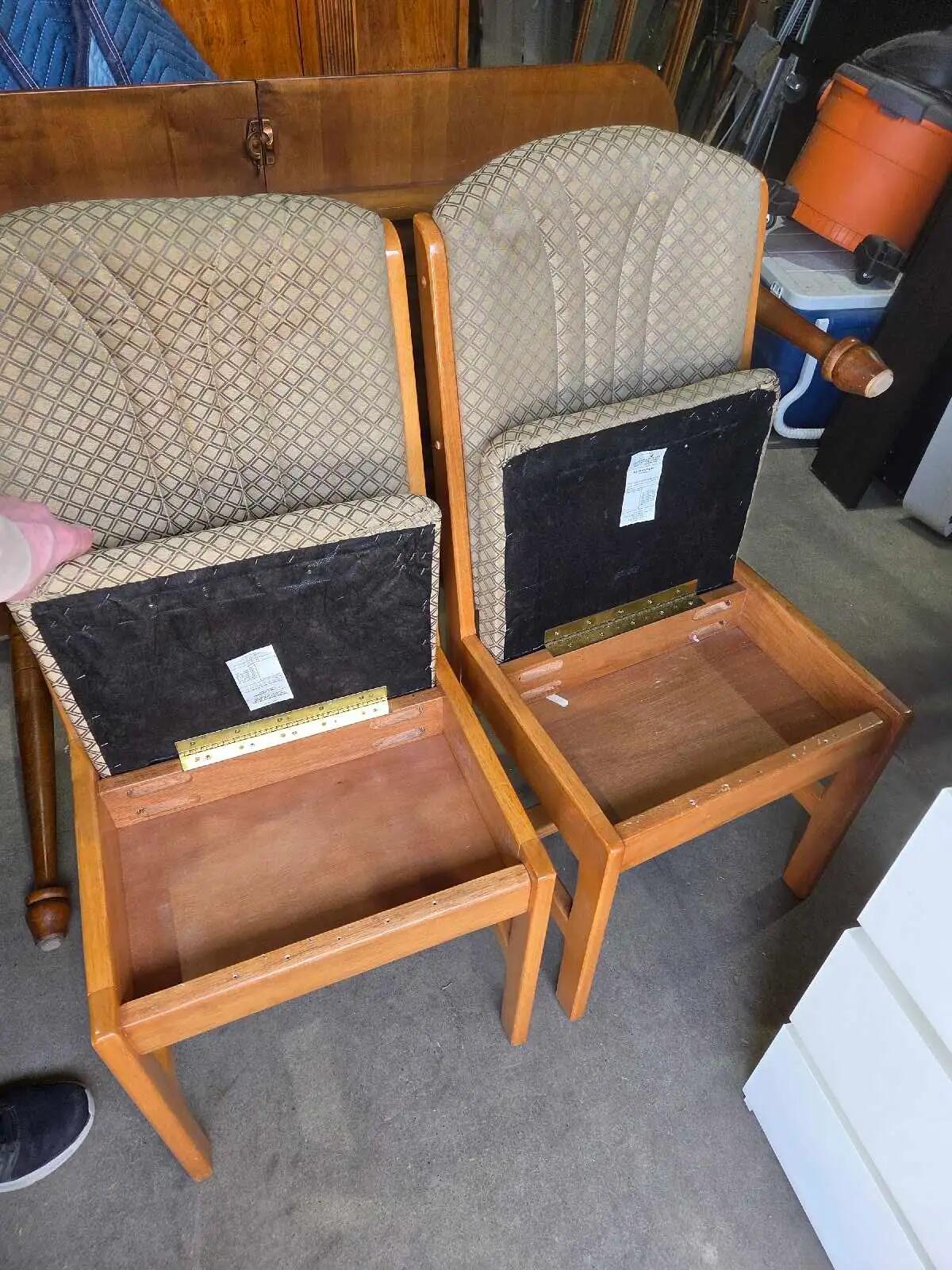 Wooden Dining Chairs with Storage - 5 Available