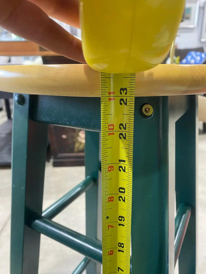 Green Frame Wood Stool