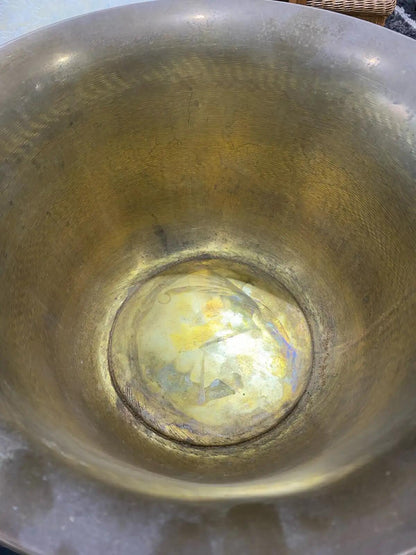 Brass Engraved Floral Planter