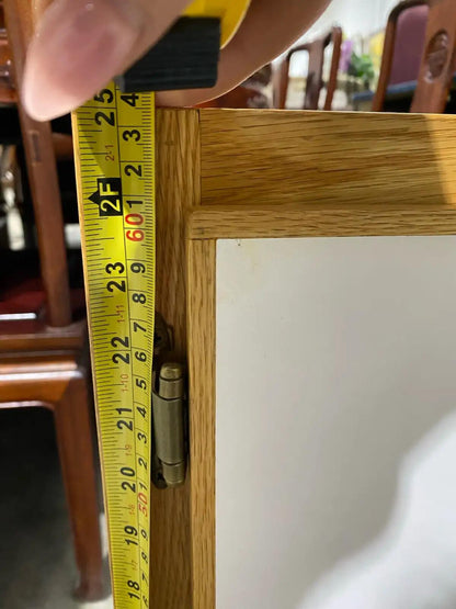 Mid-Century Accent Cabinet – White & Oak Finish