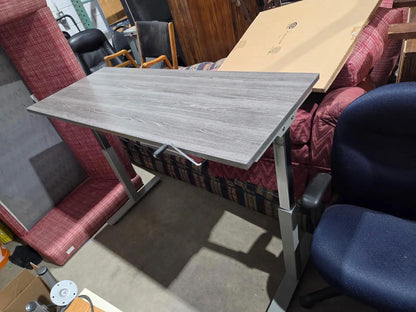 Modern Grey Wood Grain Standing Desk – Non-Electric
