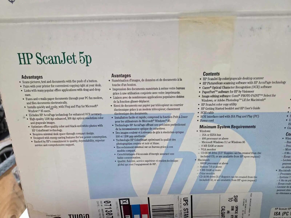 HP ScanJet 5p - Neuf dans son emballage d'origine