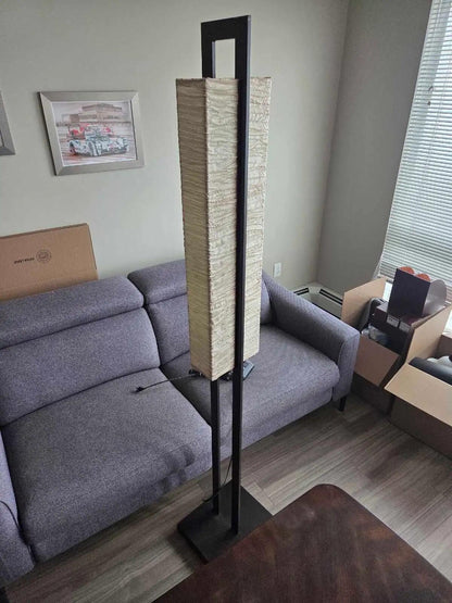 Japanese-inspired "Shoji" rice paper style floor lamp