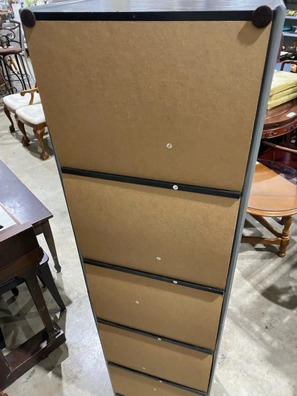 Black Tall Standing Bookshelf